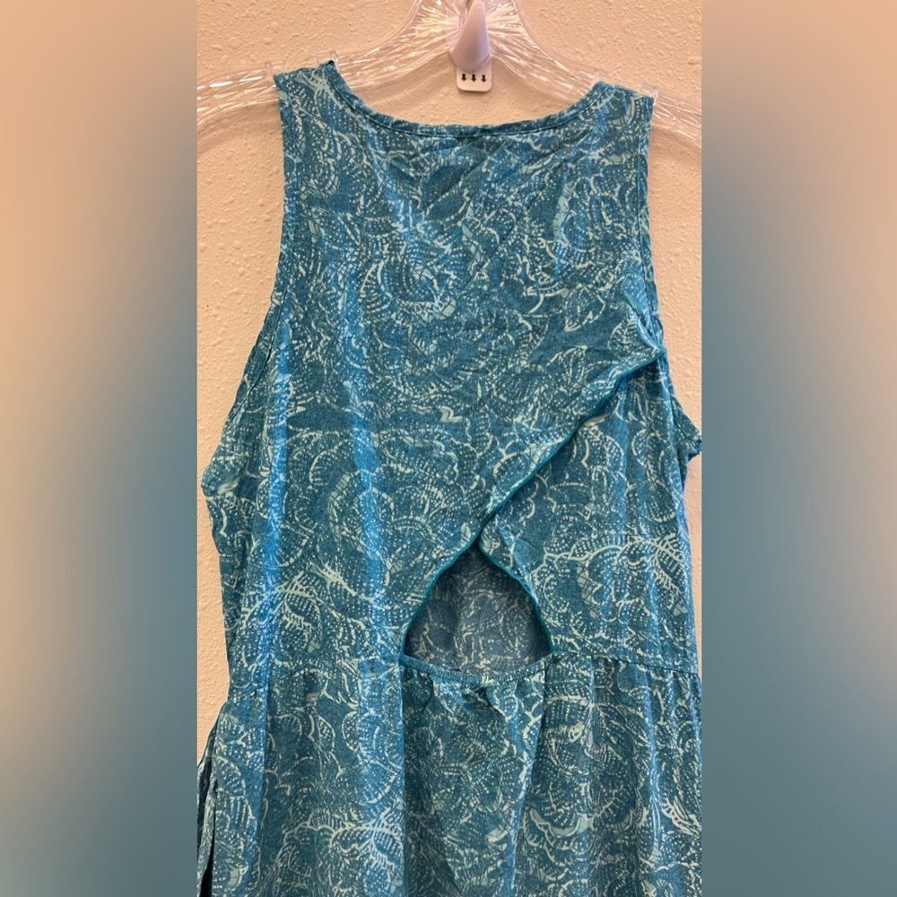 Toad & Co Elegant Blue Patterned Sleeveless Light… - image 4